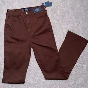 Hollister Brown Highest-Rise Boot Jeans